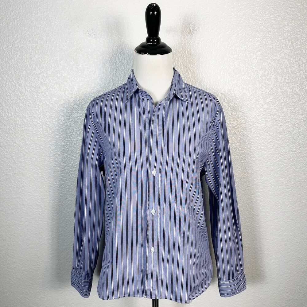 Frank & Eileen Womens SIlvio Untuckable Button-Up Striped Shirt Size Small - Picture 3 of 14